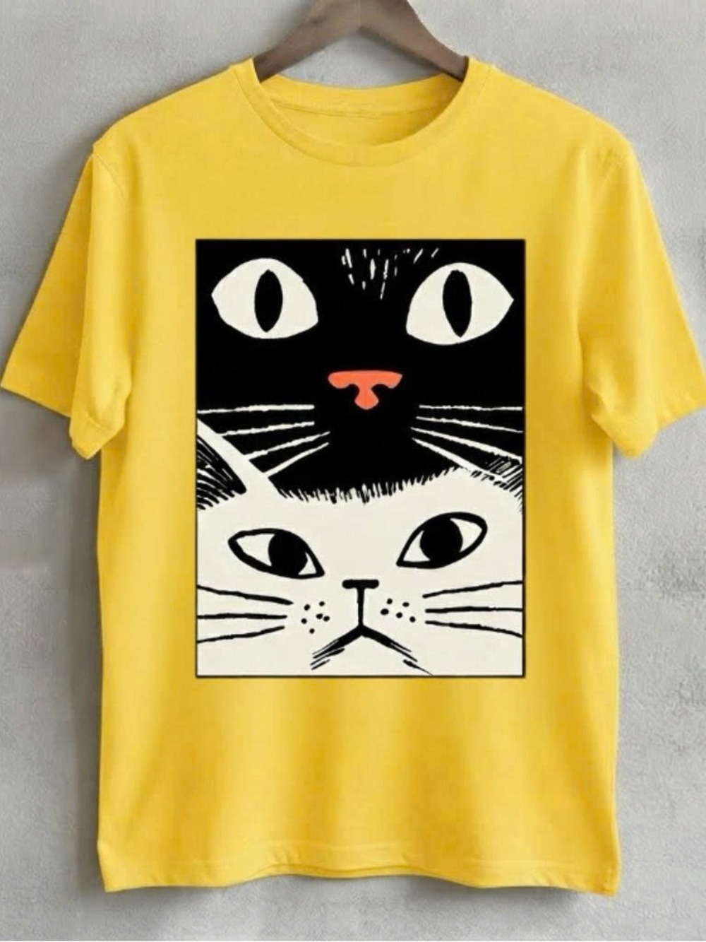 Cats Black And White Graphic Tee